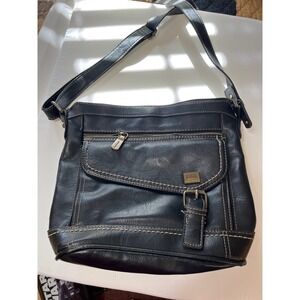 BOC‎ Concept Black Faux Leather crossbody  Bag Medium Size A
